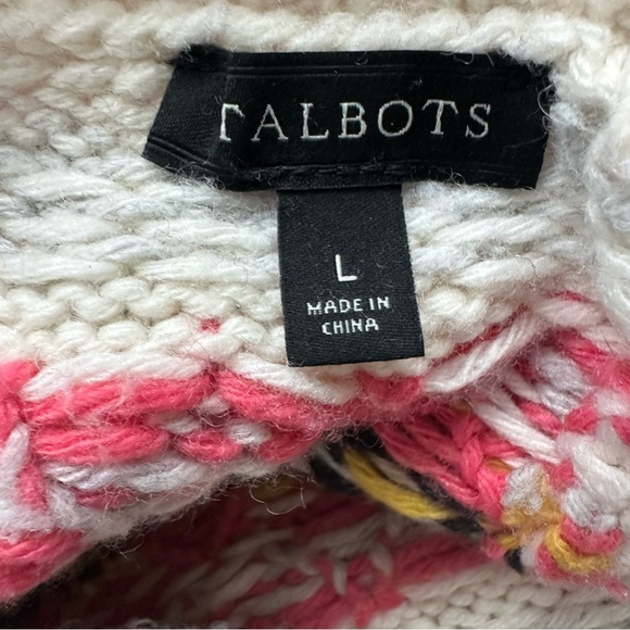 Talbots Women's Multi Color Button Back Sweater. Size Large - Picture 7 of 10